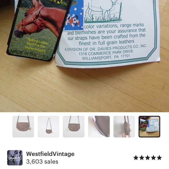 Brown Leather Vintage Purse - Picture 2 of 6